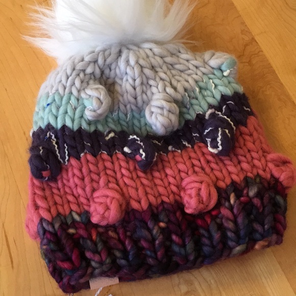 Forever Eden Handmade Merino Wool Toddler Beanie Hat With Faux Fur Pom P… - Picture 8 of 12